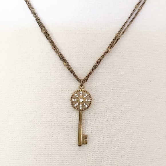 Jlo Key Bronze Necklace Adjustable - Picture 2 of 4